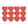 Waxinelicht hartjes - rood - set van 12 