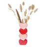 Vaas met hartjes - diverse varianten - 21.5x8.4x5.7 cm