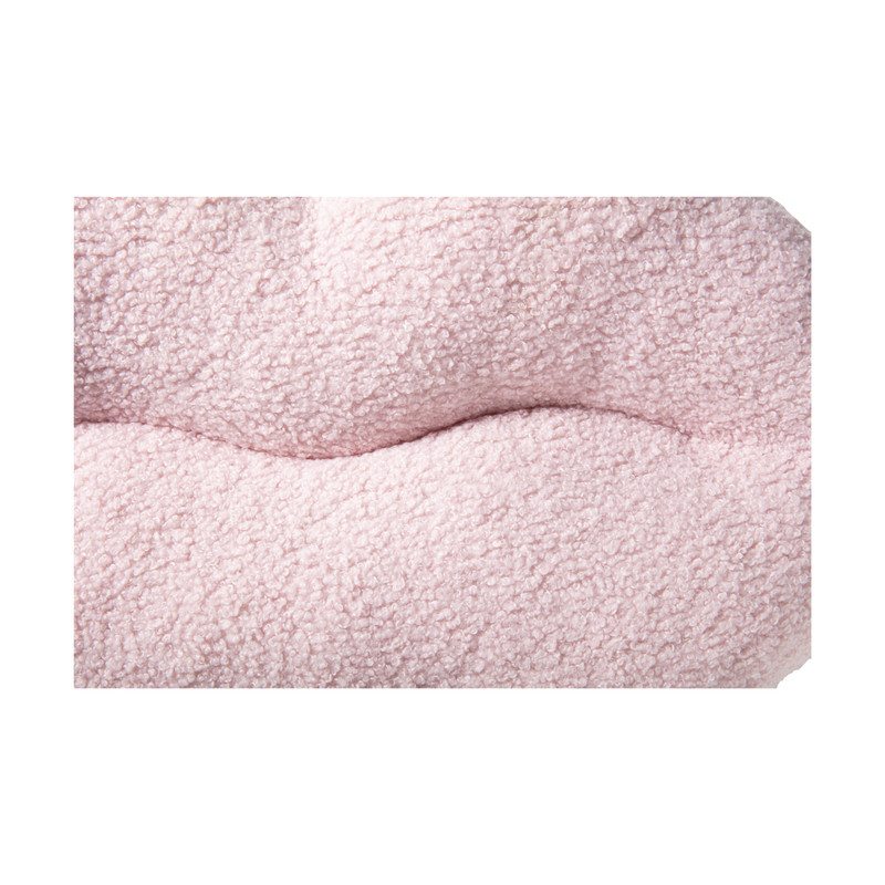 Kussen lippen teddy Charlotte - roze - 25x50 cm
