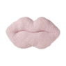 Kussen lippen teddy Charlotte - roze - 25x50 cm