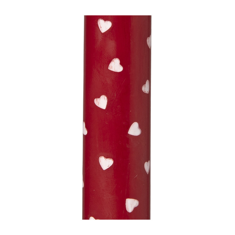 Dinerkaarsen met hartjes - set van 2 - diverse varianten - ø2x25 cm