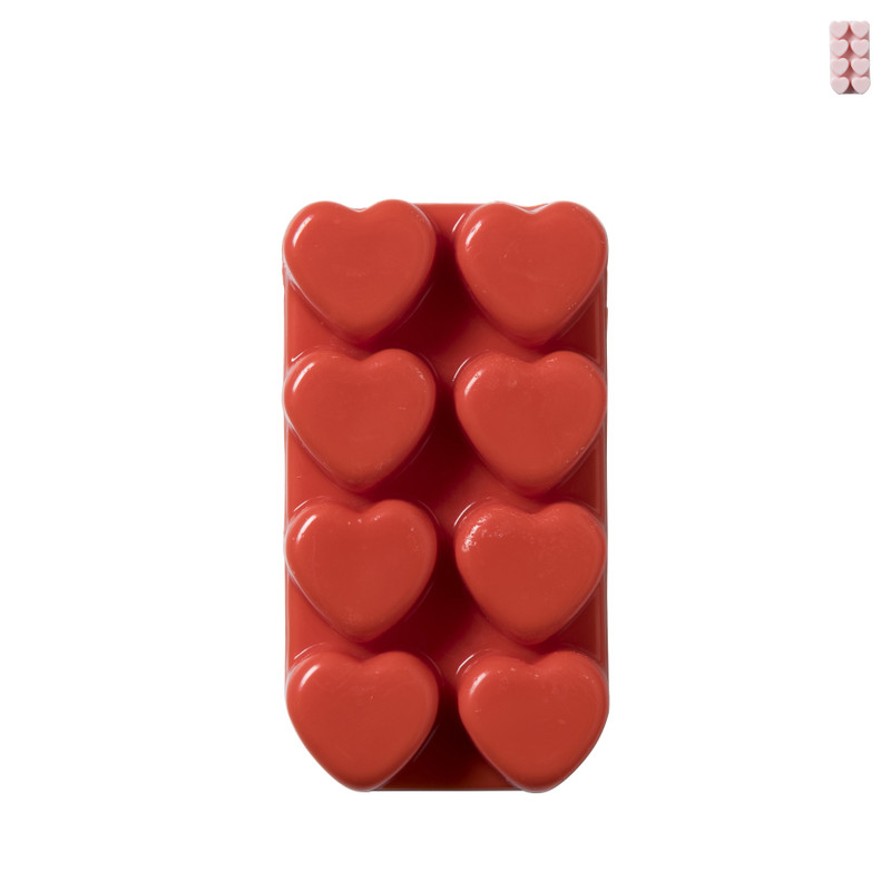 Wax hartjes set van 8 - diverse varianten