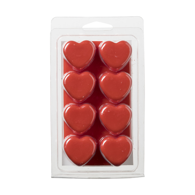 Wax hartjes set van 8 - diverse varianten