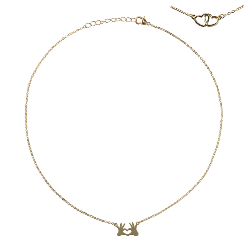 Ketting met hartjes - diverse varianten - goud