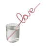 Rietjes LOVE - roze - set van 2 