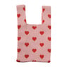Tas hartjes - roze/rood - 20x34cm