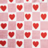 Deken met hartjesprint - roze/rood - 160x130cm