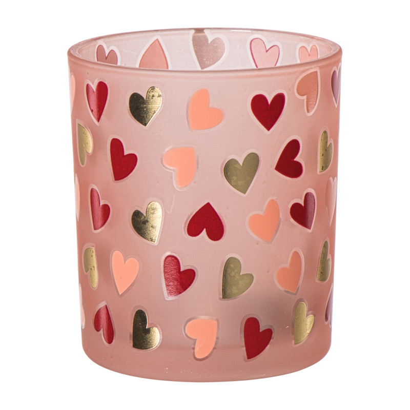 Waxinelichthouder hartjes klein - diverse varianten - ø7x8cm 