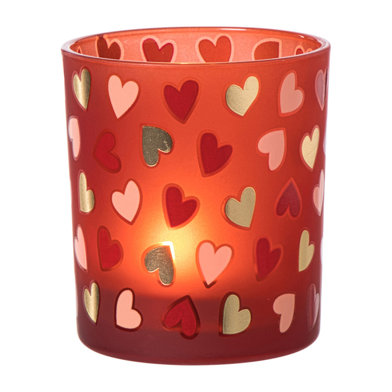 Waxinelichthouder hartjes klein - diverse varianten - ø7x8cm 