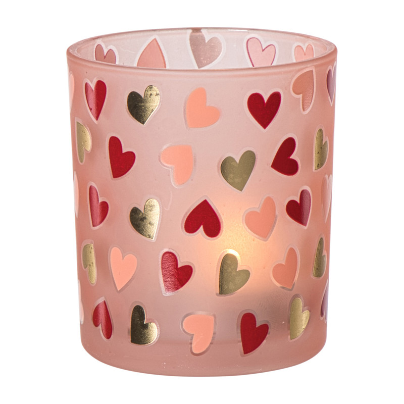 Waxinelichthouder hartjes klein - diverse varianten - ø7x8cm 