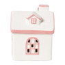 Keramiek huisje - roze/rood - 9x8x11.5cm
