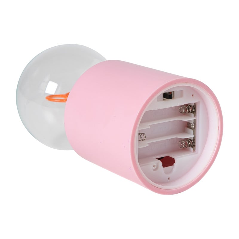 Led lamp hartje - roze - ø7.8x16.5 cm