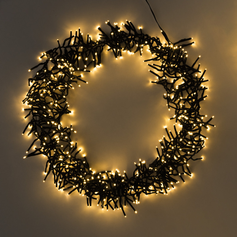 Clusterverlichting LED - warm wit - 576 lampjes - 4 meter 