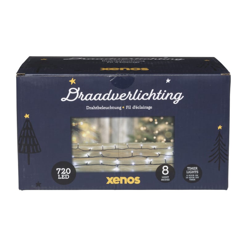 Kerstverlichting LED - klassiek wit - 720 lampjes - 54 meter