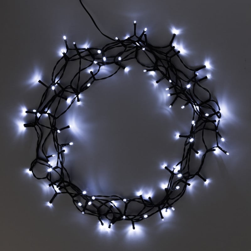 Kerstverlichting LED - klassiek wit - 100 lampjes - 7.5 meter 