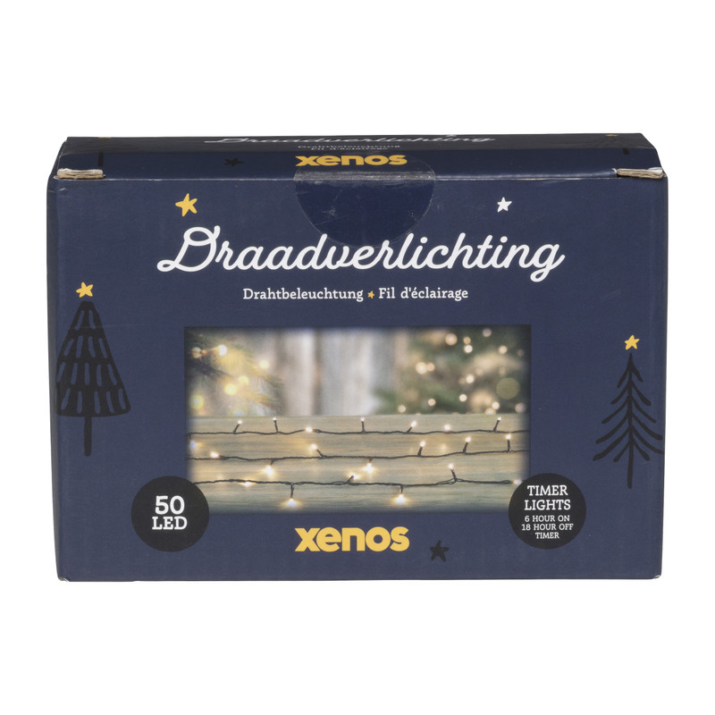 Kerstverlichting LED - warm wit - 50 lampjes - 3.7 meter