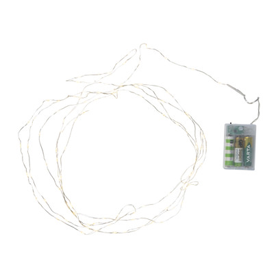 Zilverdraad verlichting met 100 LED lampjes - warm wit - 4.95 meter