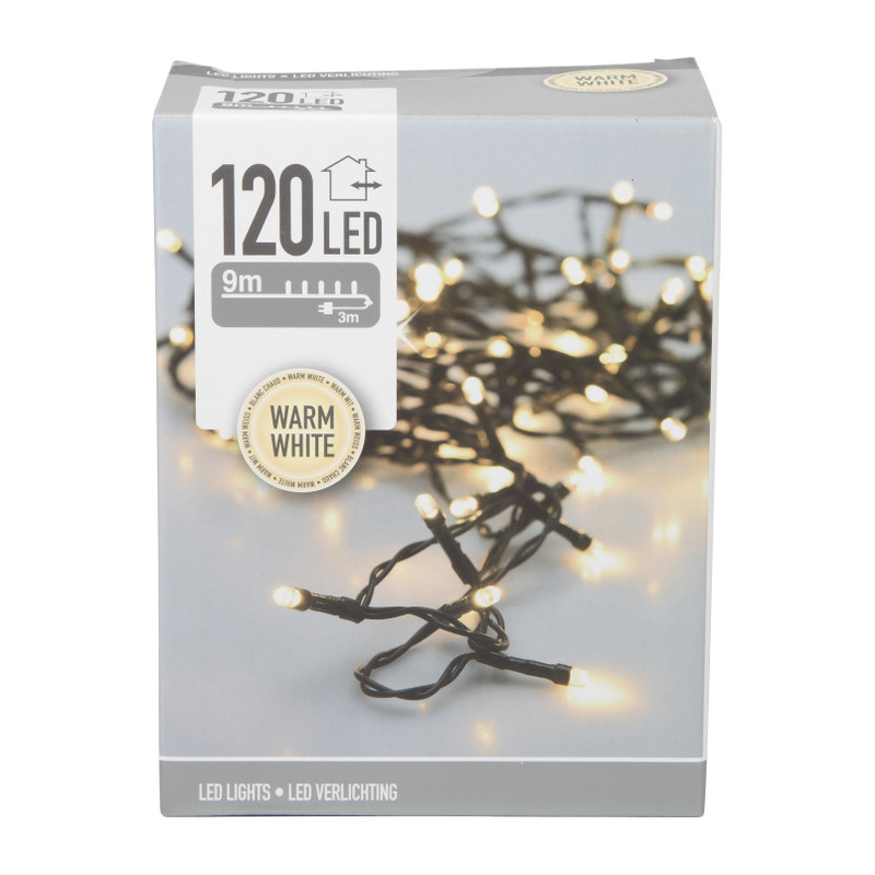Buitenverlichting 120 LED - warm wit - 9 meter