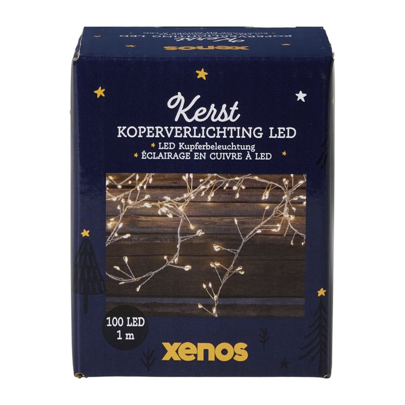 Koperverlichting led 100 warm - zilverkleurig - 100 cm