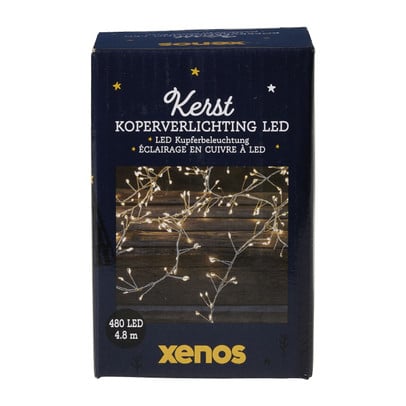 Koperverlichting led 480 warm - zilverkleurig - 480 cm