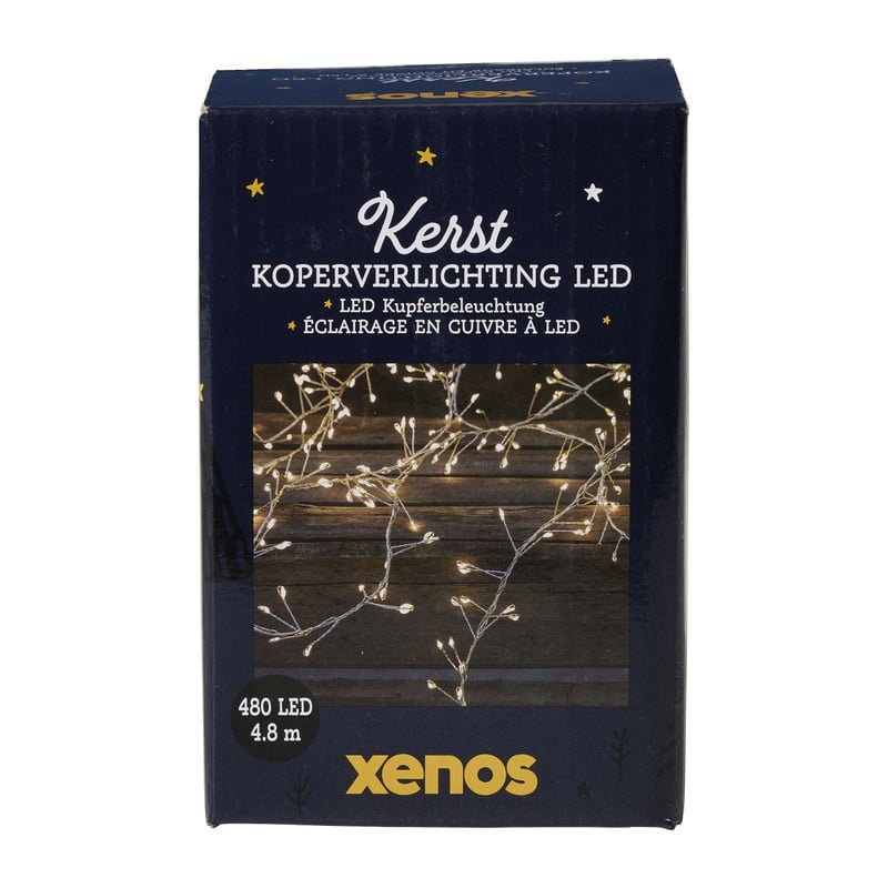 Koperverlichting led 480 warm - zilverkleurig - 480 cm
