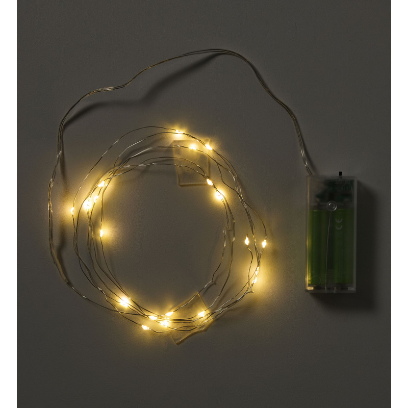 Koperverlichting led 40 warm - zilverkleurig - 195 cm