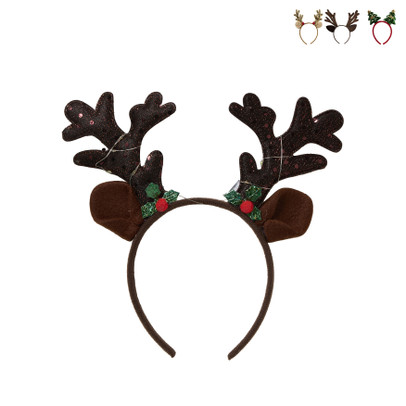 Kerstdiadeem color changing - goudkleurig - 20x2x21 cm