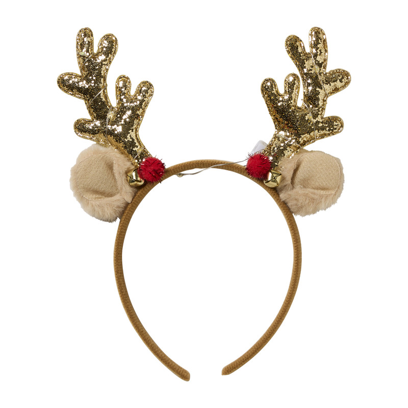 Kerstdiadeem color changing - goudkleurig - 20x2x21 cm