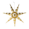 Kerstster metallic print - goudkleurig - 60x19x60 cm