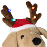 Hond met licht en geluid - bruin - 30x25x38 cm