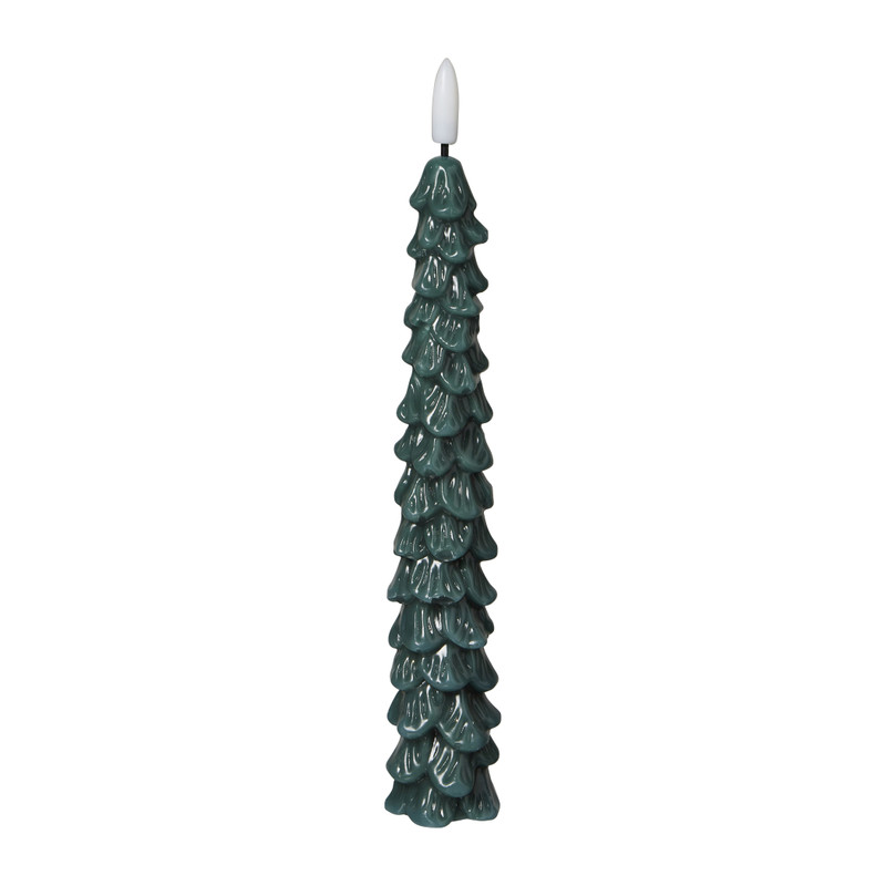 Kerstboom LED dinerkaars - groen - ø5x24.5 cm