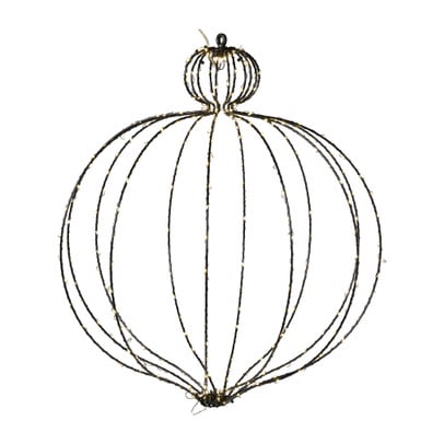 Kerstverlichting kerstbal - zwart - ø50 cm