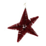Kerstster met verlichting - rood - 25 cm