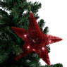 Kerstster met verlichting - rood - 25 cm