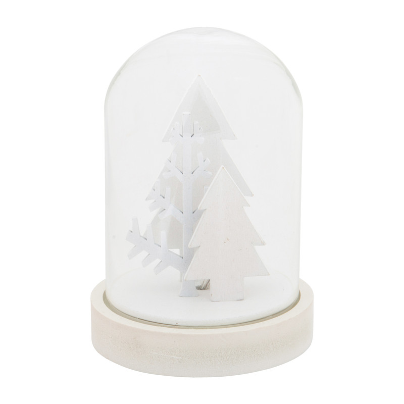 Stolp verlichting boom - 9x9x12 cm - wit