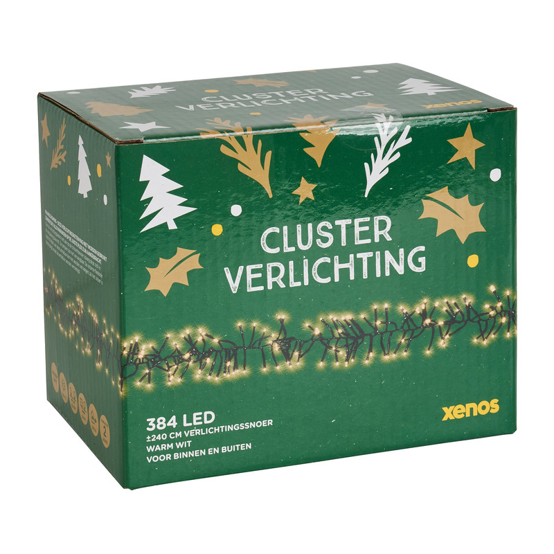 Clusterverlichting - warm wit - 384 LED