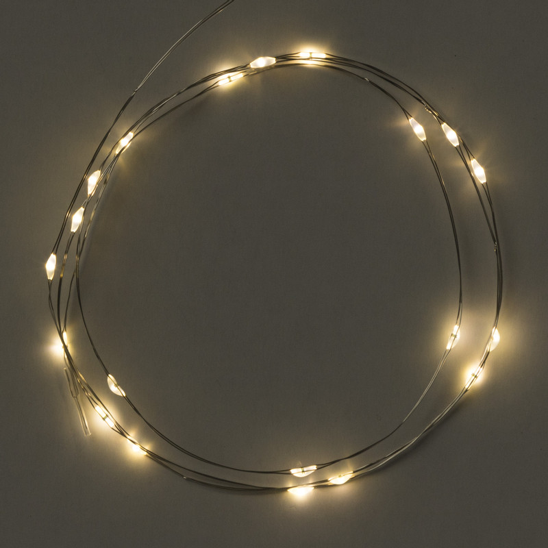 Draadverlichting -  warm wit licht - 20 led lampjes - 0,95 meter