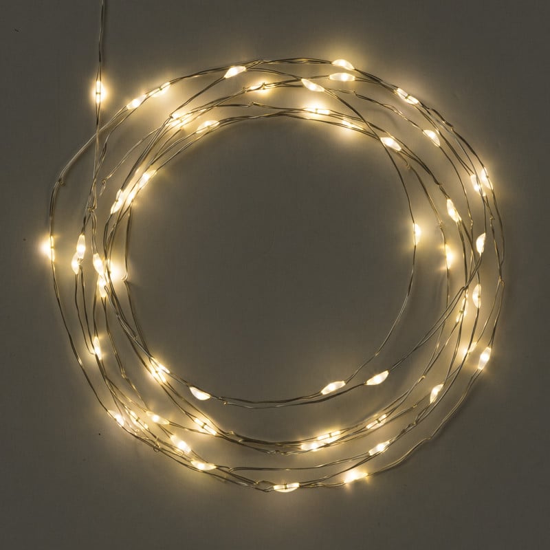 Draadverlichting - warm wit licht - 100 led lampjes - 5 meter