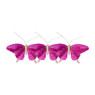 vlinder op clip - roze - 14 cm