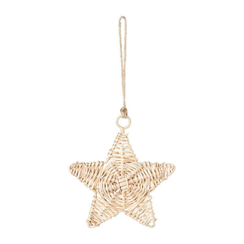 Hanger ster - rotan - ⌀15 cm