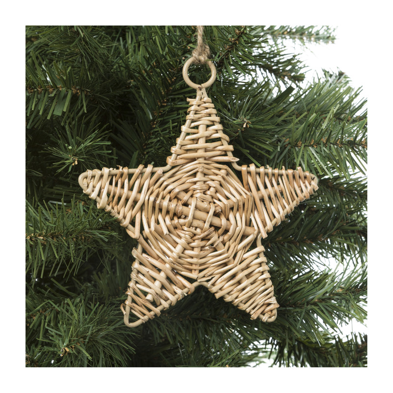 Hanger ster - rotan - ⌀15 cm