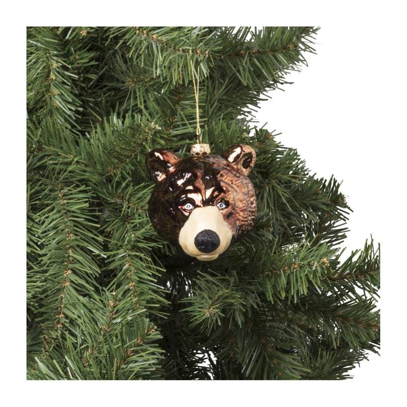 Kersthanger  beer - 9.5x8 cm 