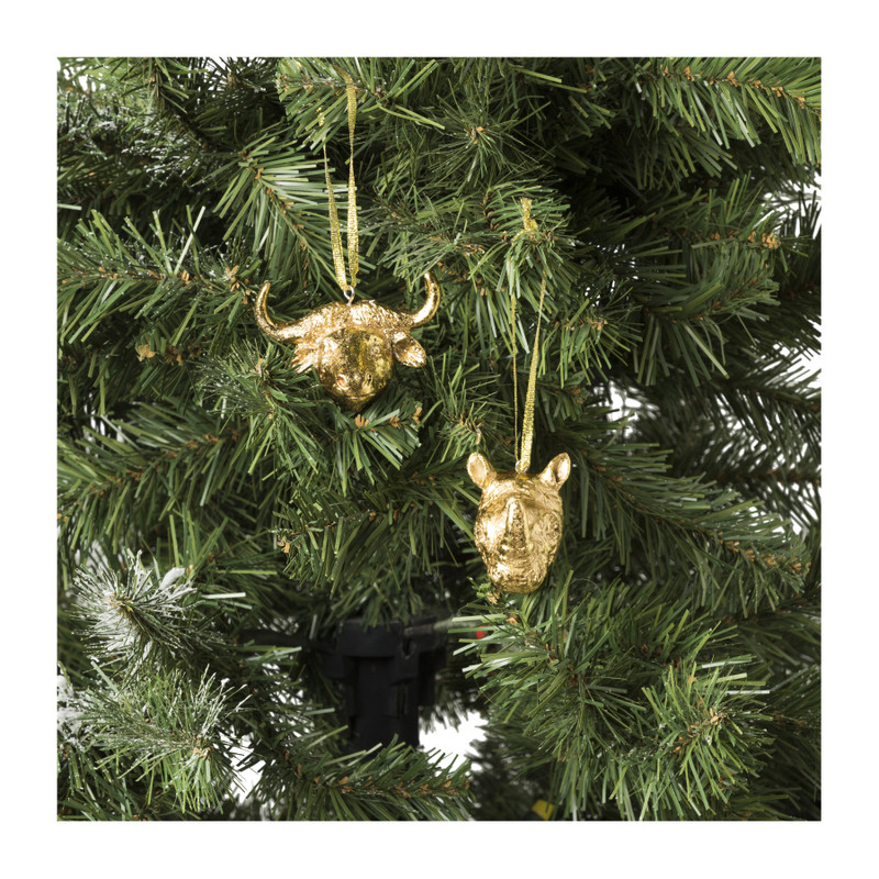 Kersthanger dier - goudkleurig - diverse varianten