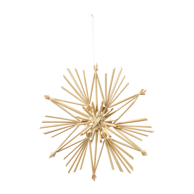 Kersthanger rieten ster - diverse varianten - ⌀20 cm 