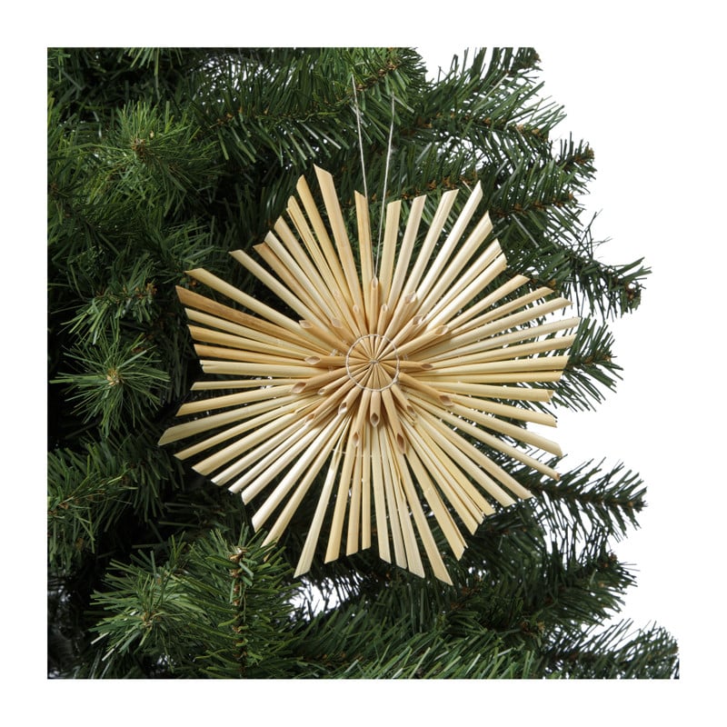 Kersthanger rieten ster - diverse varianten - ⌀20 cm 