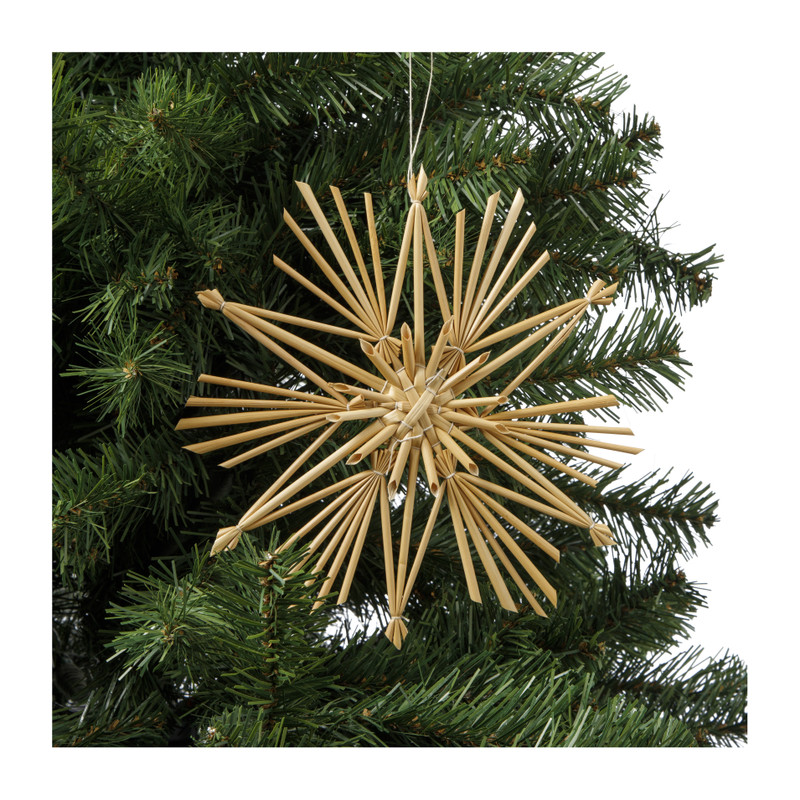 Kersthanger rieten ster - diverse varianten - ⌀20 cm 