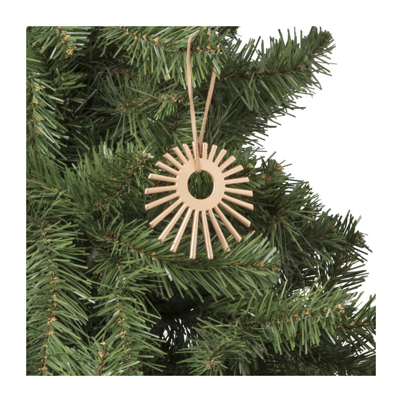 Ornament zon klein rondje - goudkleurig