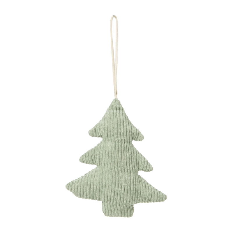 Kersthanger ribbel boom - 13x13x1.5 cm