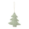 Kersthanger ribbel boom - 13x13x1.5 cm
