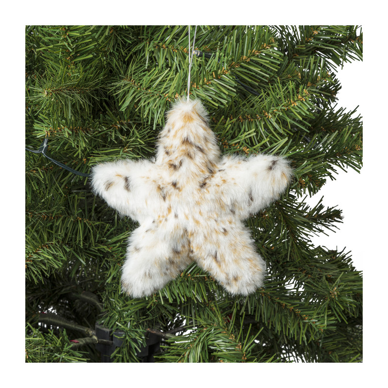 Kersthanger ster - uilprint - 15 cm